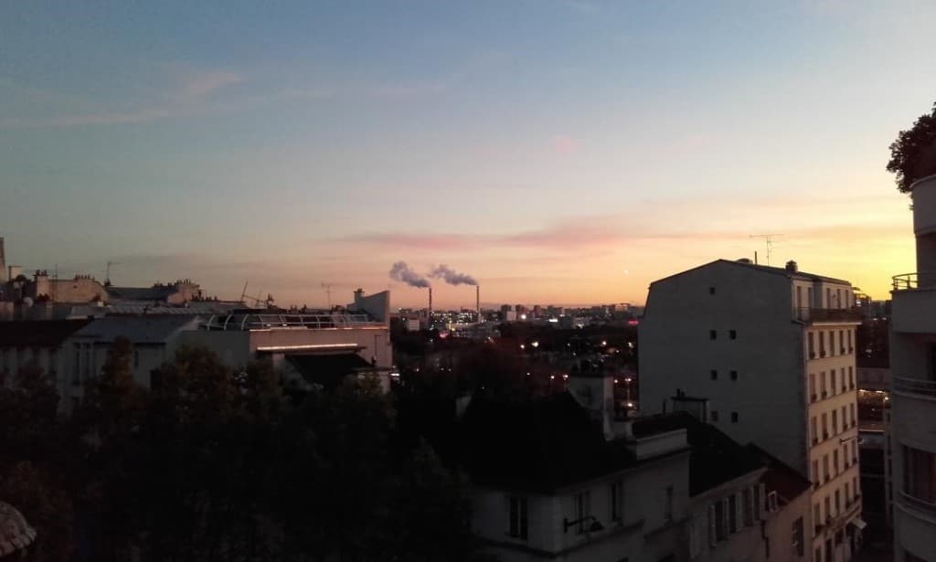 cheminées d'Ivry vues de Paris 12ème