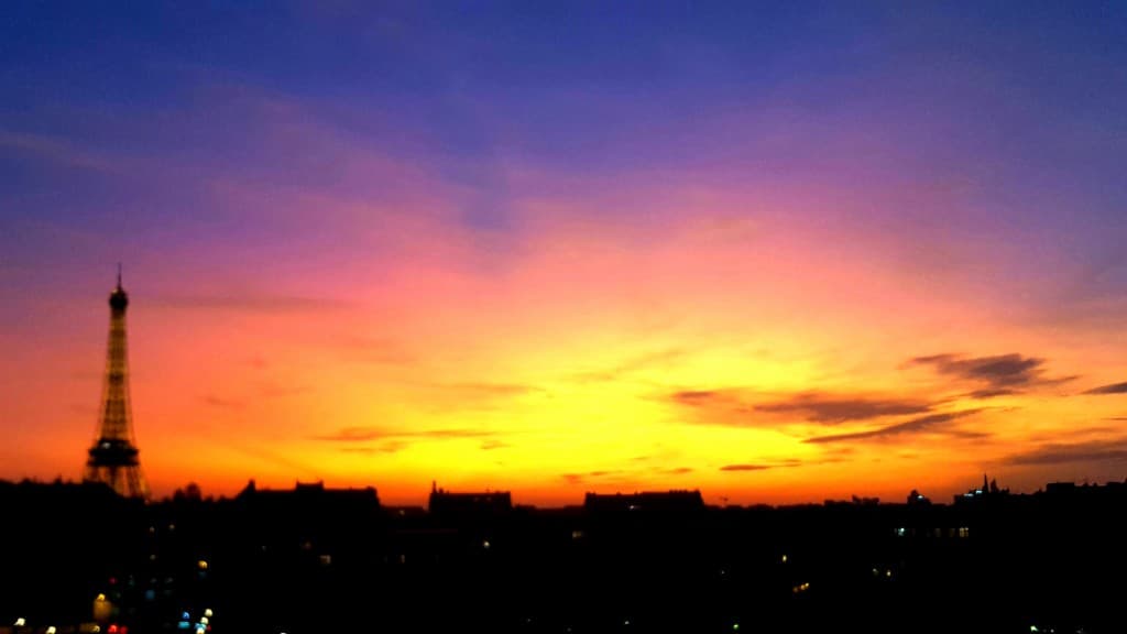 coucher de soleil aux invalides