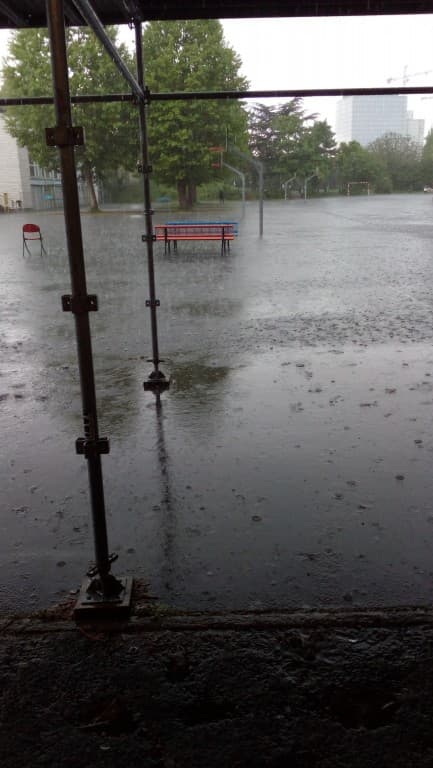 La pluie au lycée
