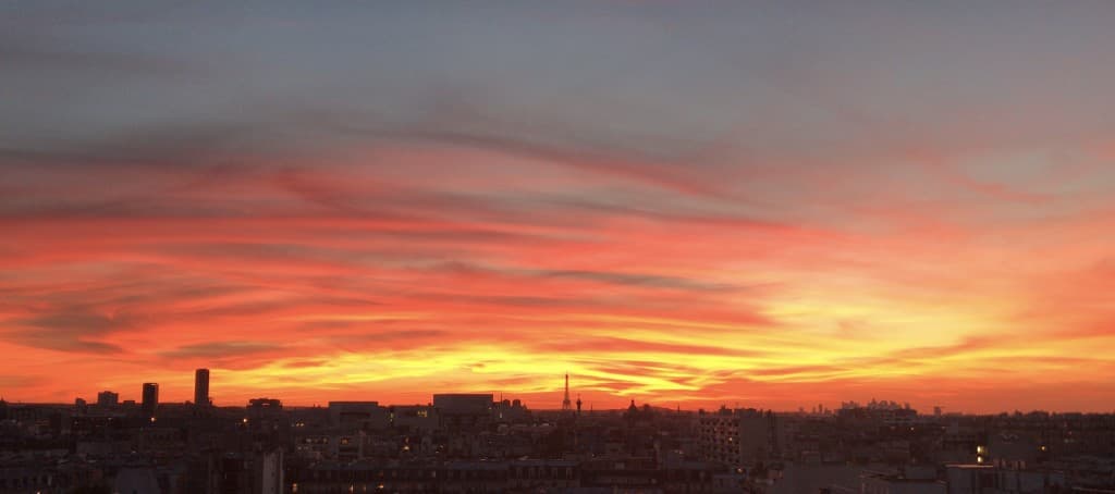 Ciel de feu à paris