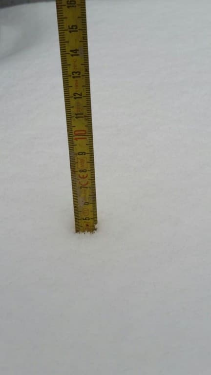 Couche de neige à 17h  