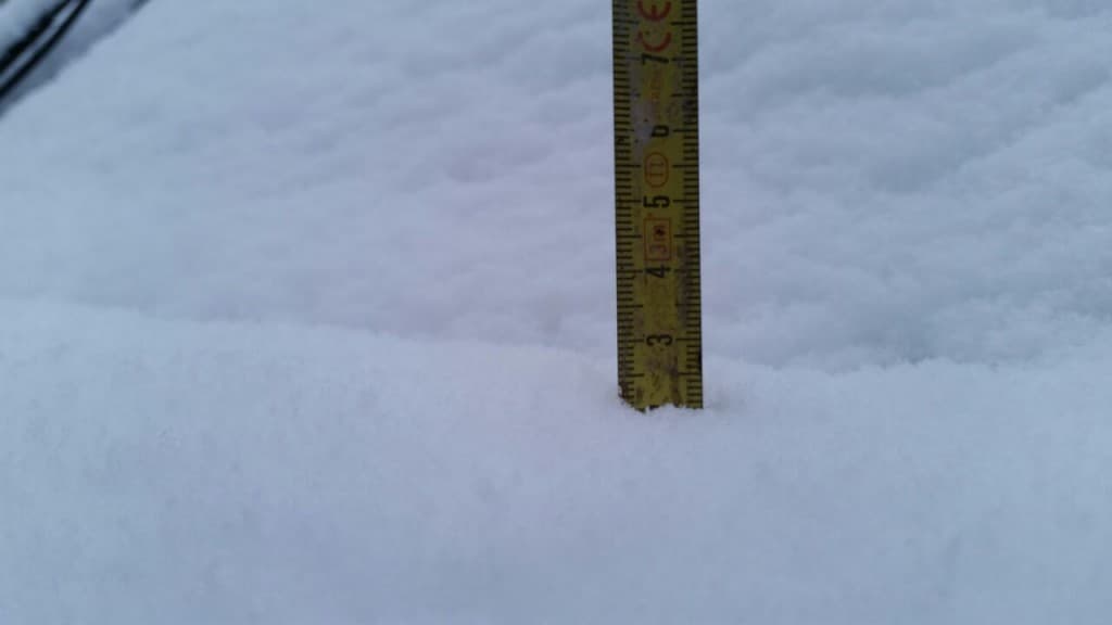 Couche de neige à 9h