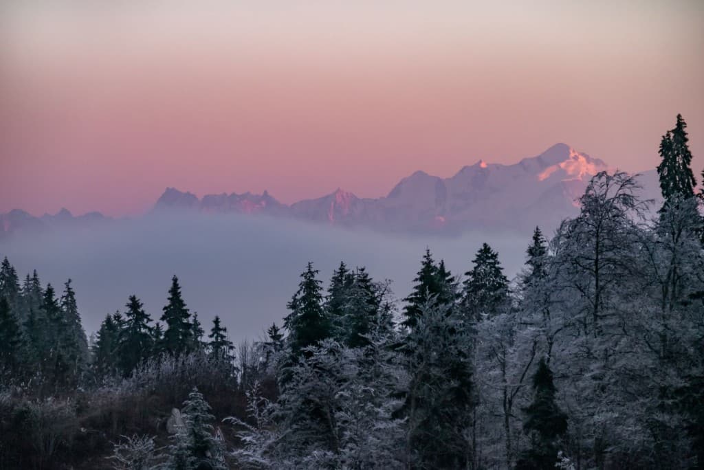 Coucher de solei givre 