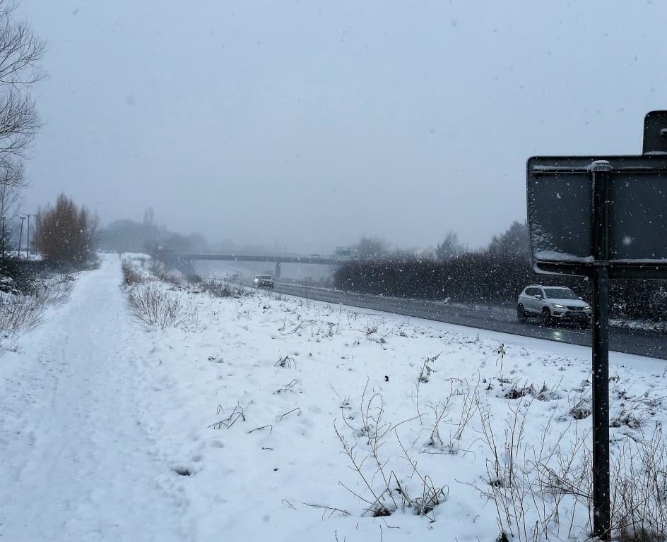Neige à Leuville sur Orge