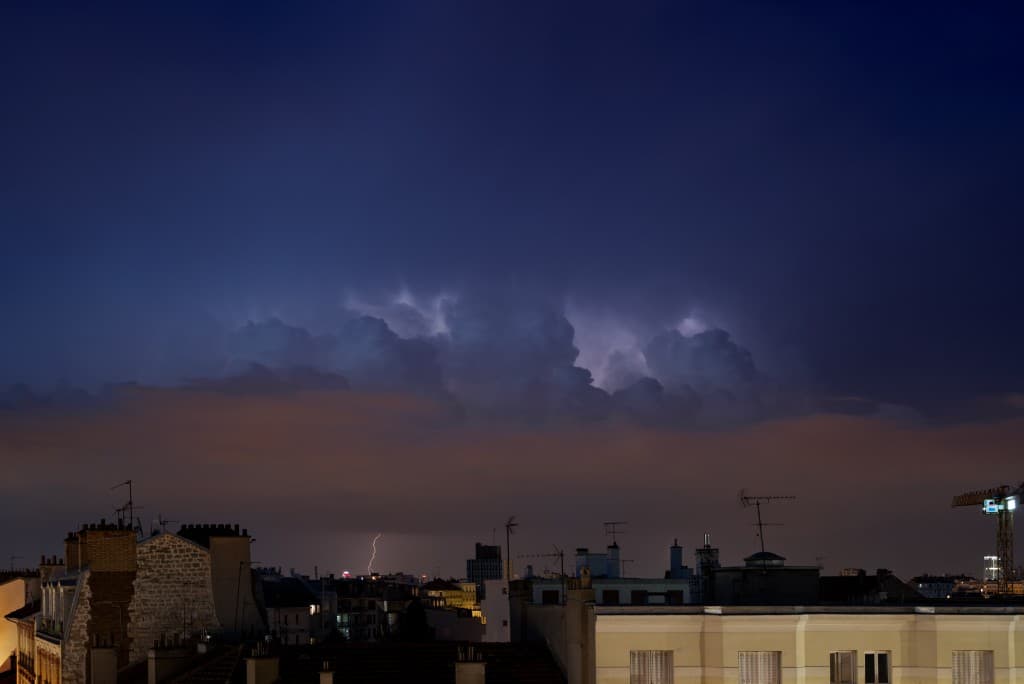 Orage vers le nord