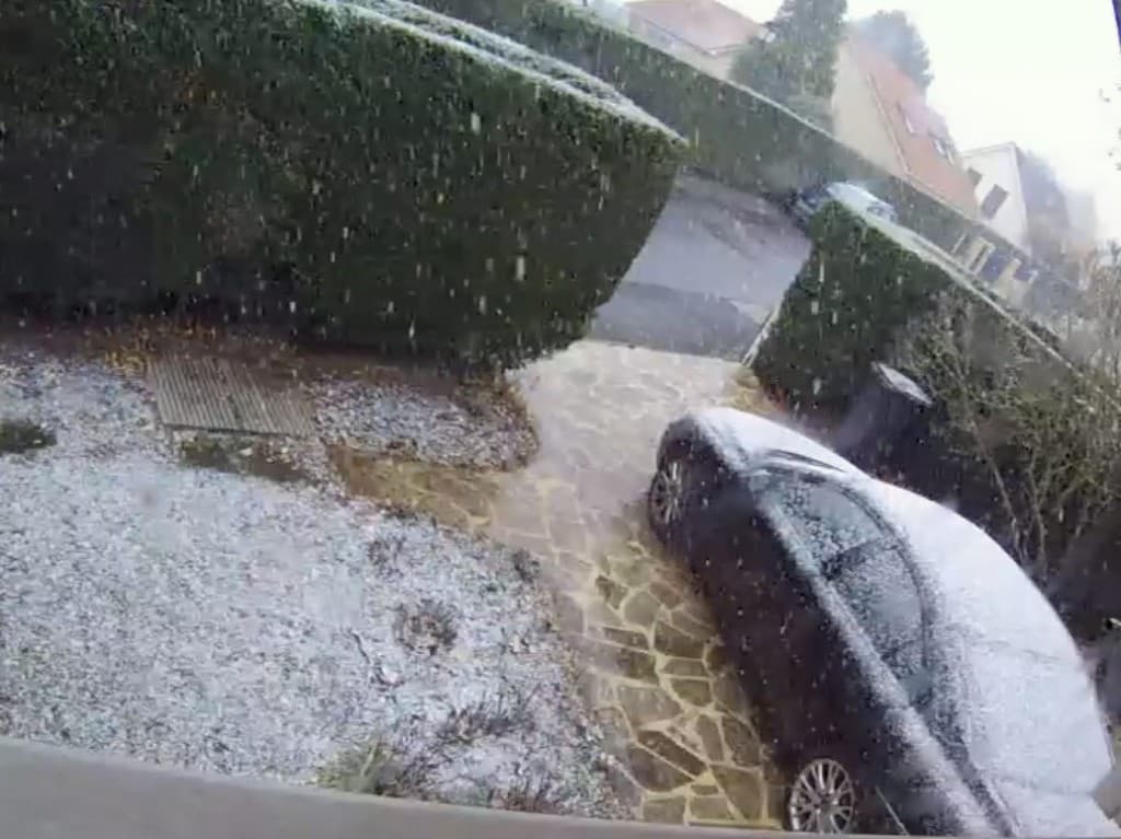 Première neige tenant au sol