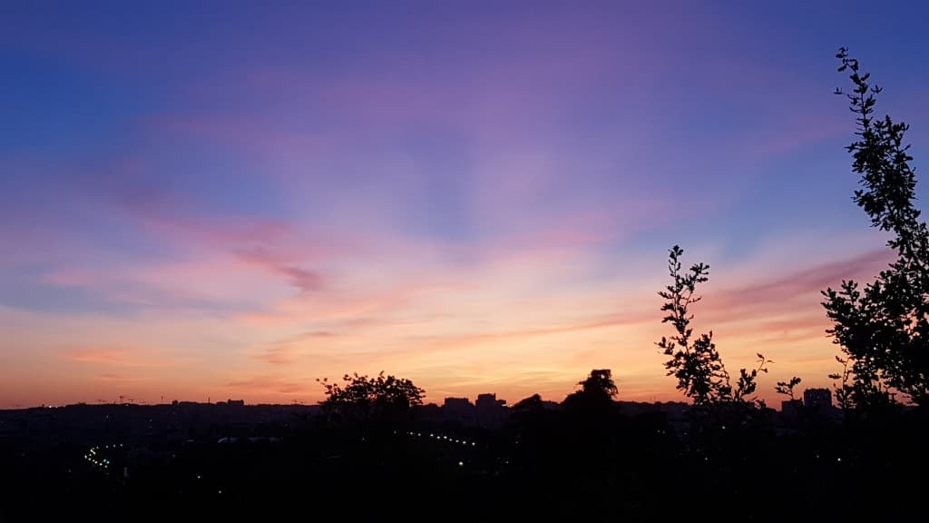 Coucher de soleil avant la canicule