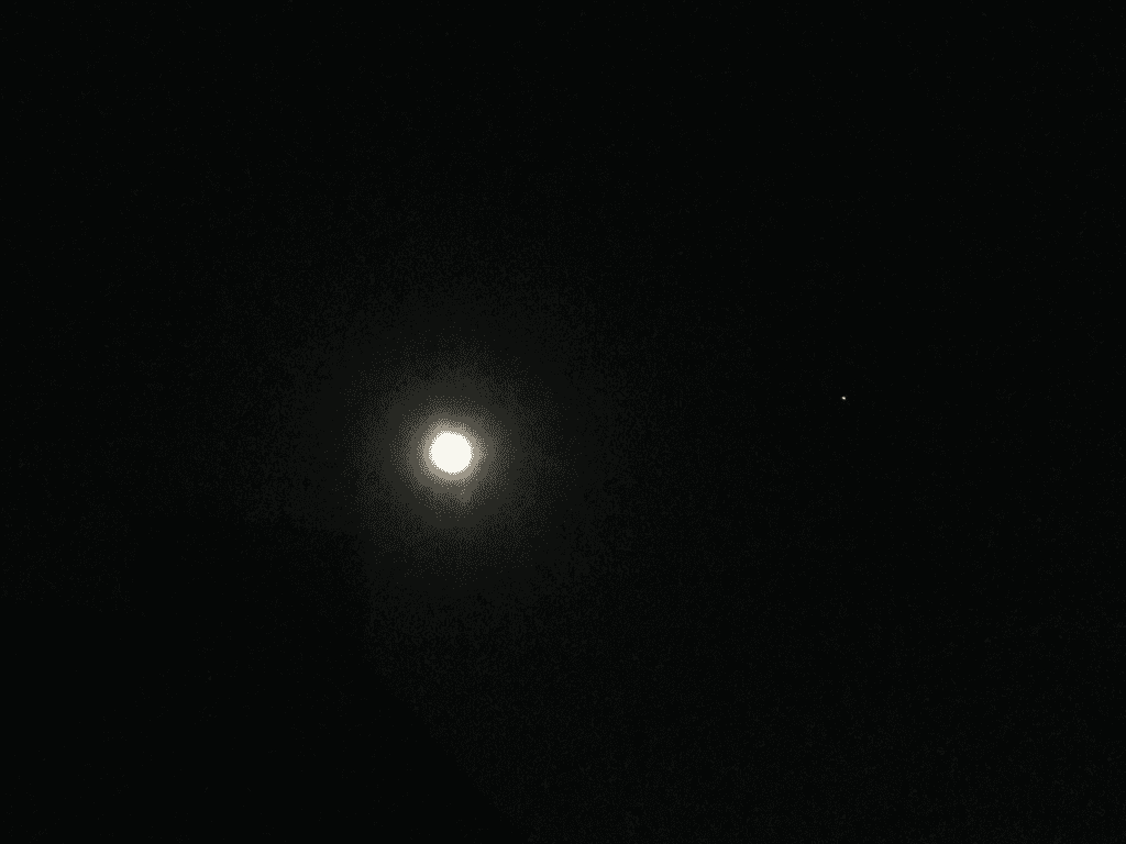 La lune et Venus