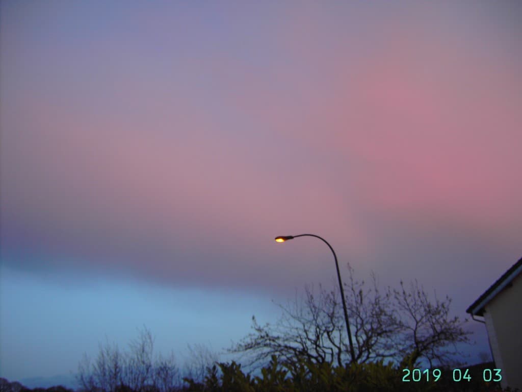 reflet couchant sur nuage