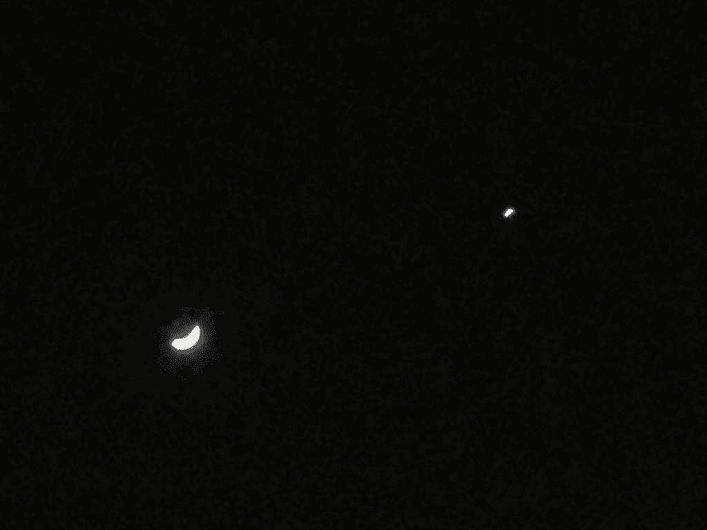 La lune et venus