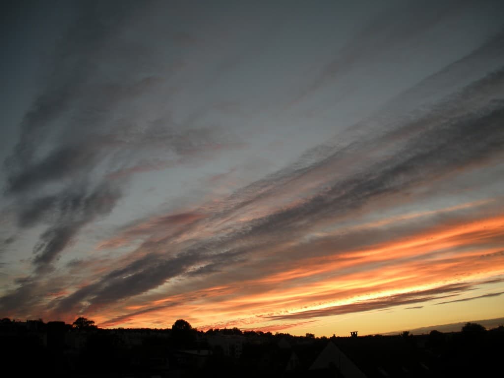 soleil couchant sur Versailles