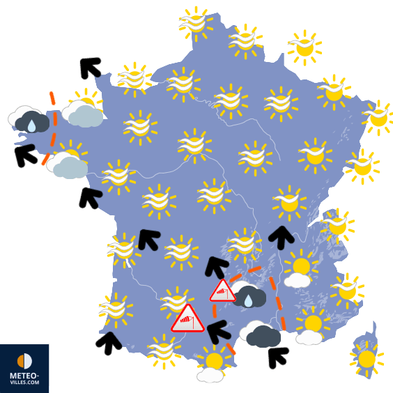 Carte de prévisions du temps du Mercredi 5 novembre 2025