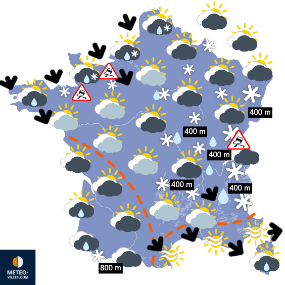 Carte de prévisions du temps du Jeudi 20 novembre 2025