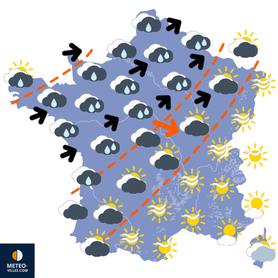 Carte de prévisions du temps du Vendredi 13 mars 2026