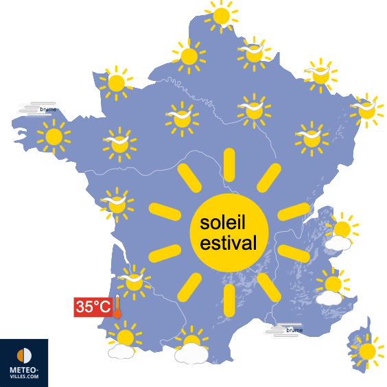 Carte de prévisions du temps du Vendredi 22 mai 2026