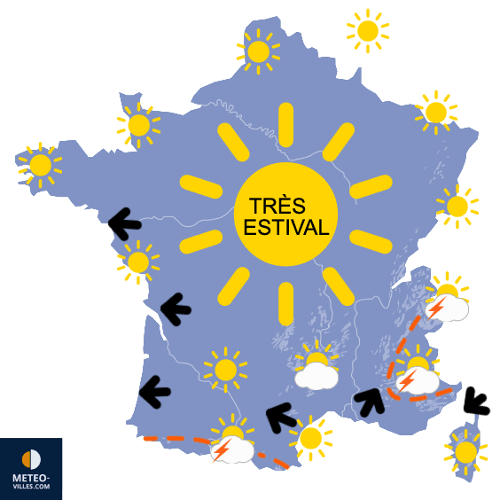 Carte de prévisions du temps du Dimanche 24 mai 2026