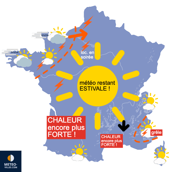 Carte de prévisions du temps du Jeudi 28 mai 2026