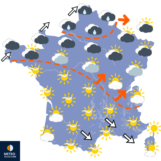 Carte de prévisions du temps du Jeudi 11 juin 2026