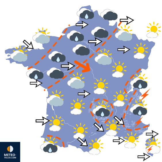 Carte de prévisions du temps du Dimanche 26 juillet 2026