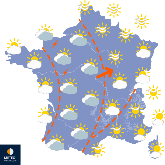 Carte de prévisions du temps du Dimanche 6 septembre 2026