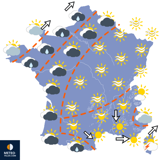 Carte de prévisions du temps du Jeudi 17 septembre 2026