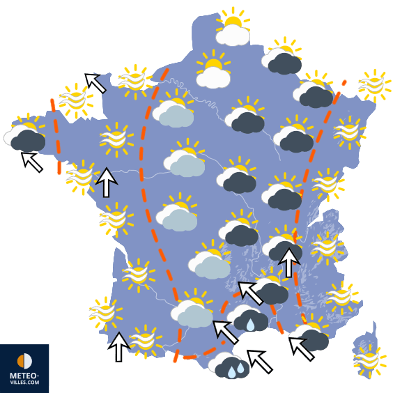 Carte de prévisions du temps du Mardi 29 septembre 2026