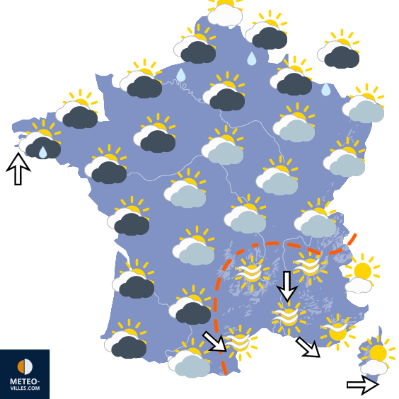 Carte de prévisions du temps du Dimanche 11 octobre 2026