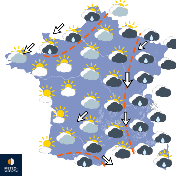 Carte de prévisions du temps du Dimanche 18 octobre 2026