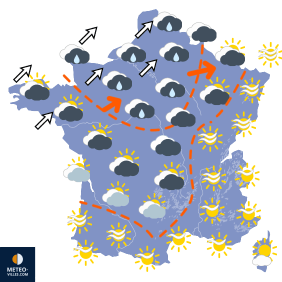 Carte de prévisions du temps du Lundi 26 octobre 2026