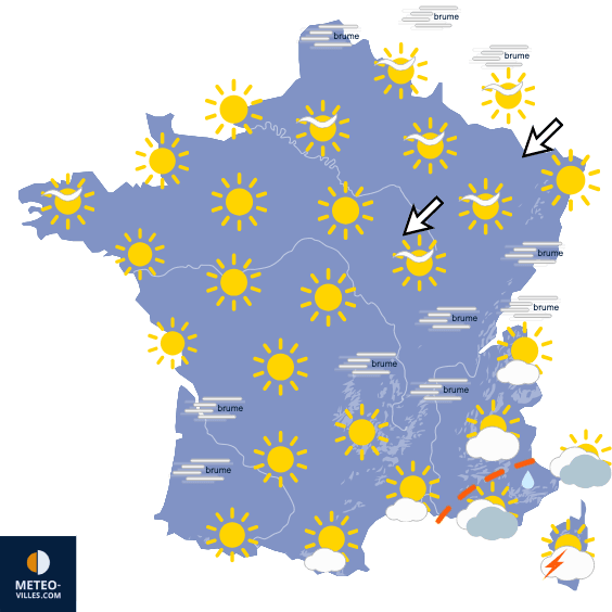 Carte de prévisions du temps du Vendredi 30 octobre 2026