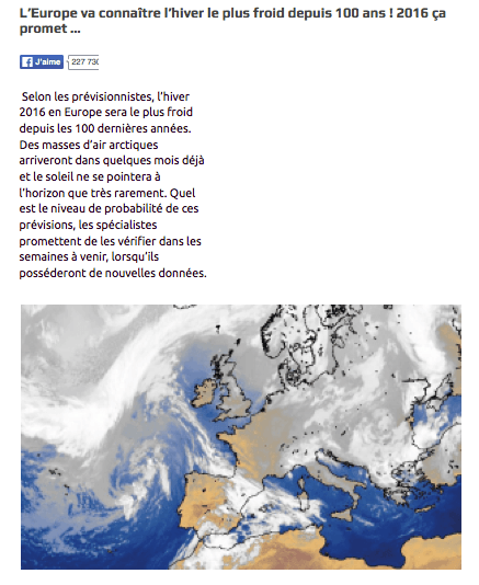 Image d'illustration pour Hiver le + froid depuis 100 ans : halte à la désinformation !