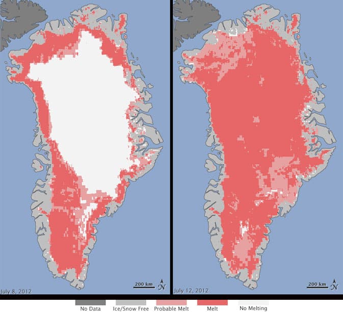 Image d'illustration pour Fonte exceptionnelle des glaces au Groenland ?