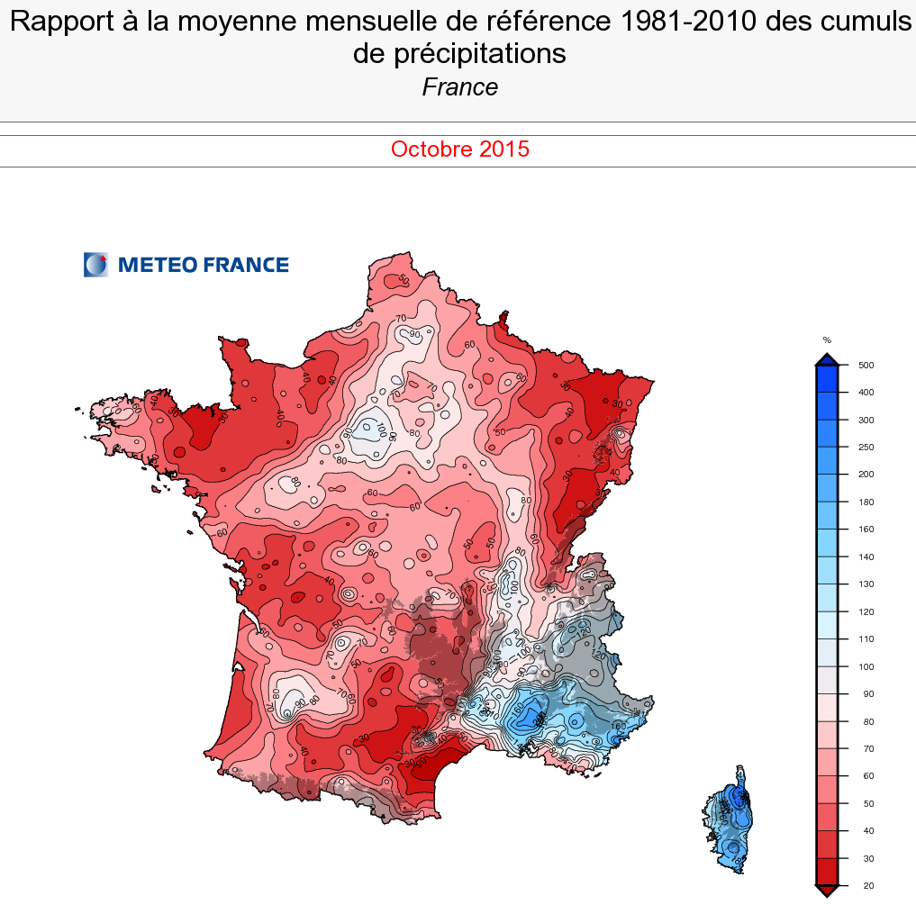 Image d'illustration pour Bilan d'octobre 2015 : frais, souvent sec et inégalement ensoleillé