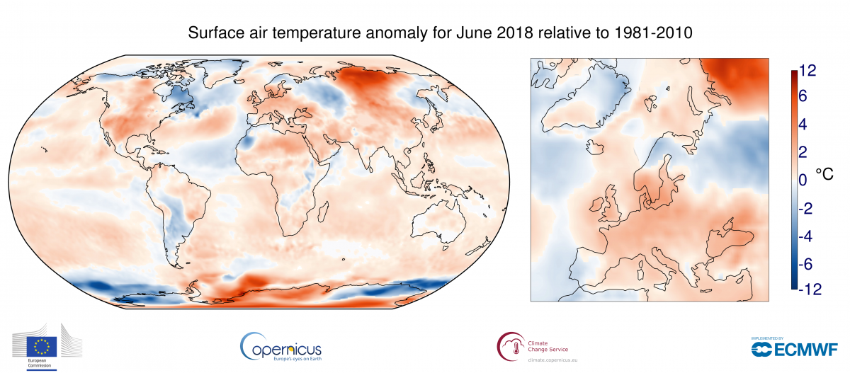 Image d'illustration pour Juin 2018 au 2e rang les plus chauds dans le monde