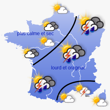 Image d'illustration pour Chaleur orageuse cette semaine des Pyrénées aux Alpes et à l'Alsace