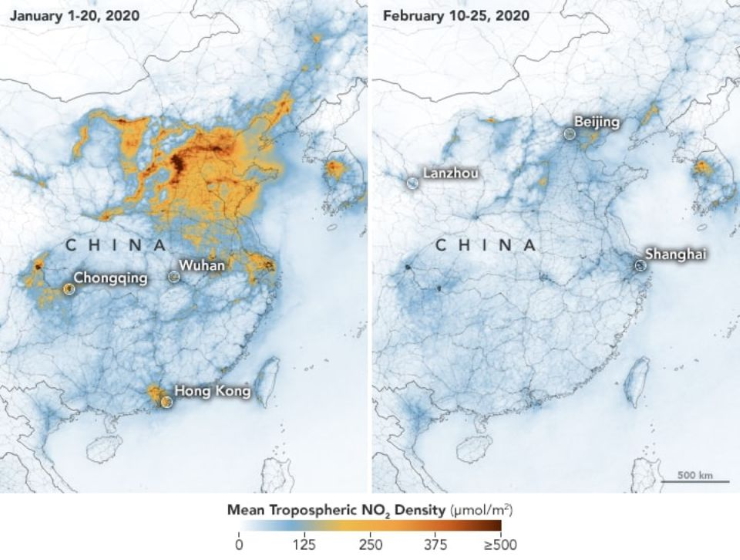 Image d'illustration pour La pollution chute avec le confinement lié au coronavirus