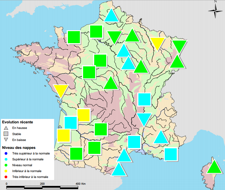 Image d'illustration pour Bilan de niveau des nappes phréatiques