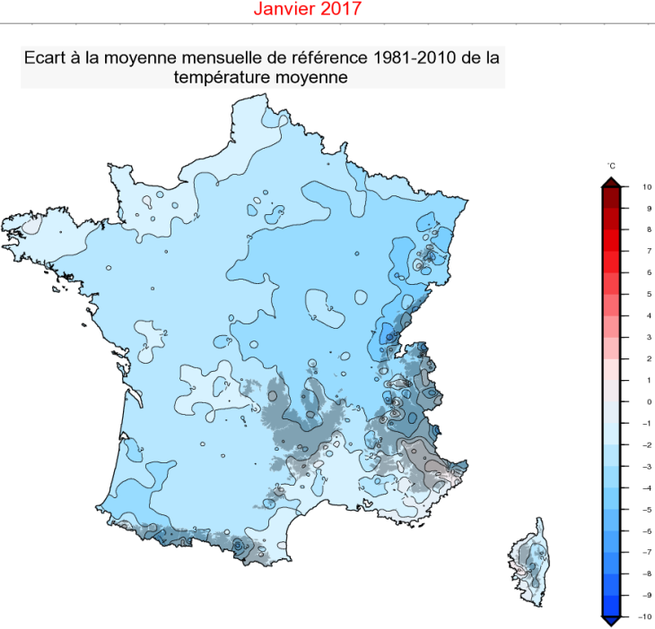 Image d'illustration pour Bilan météo de janvier 2017 : souvent froid et sec