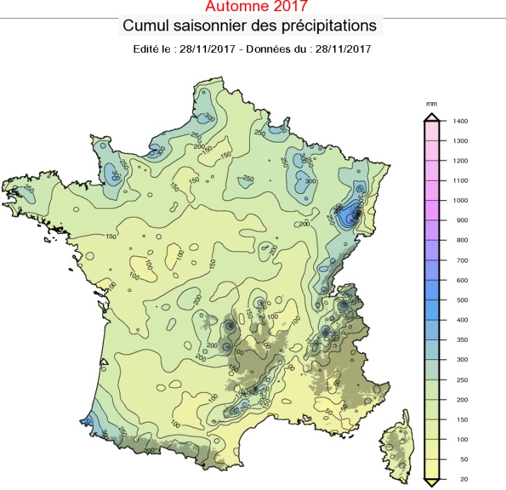 Image d'illustration pour Premier bilan météo d'un automne 2017 très sec