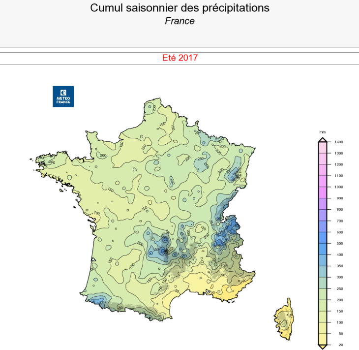 Image d'illustration pour Bilan cartographié de l'été 2017 en France