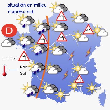 Carte météo de France du 29/04/2012 à 1812