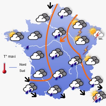 Carte météo de France du 21/05/2012 à 1812