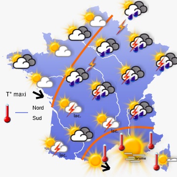 Retour au calme mais temps mitigé sur la moitié Nord