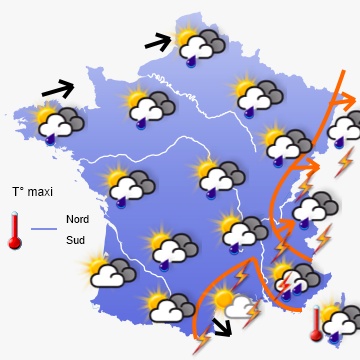 Carte météo de France du 06/08/2012 à 1812