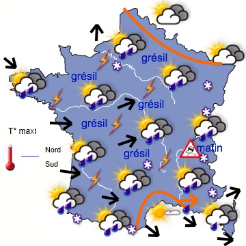 Carte météo de France du 18/03/2013 à 1812