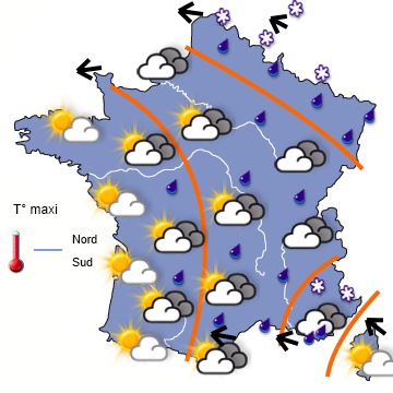 Carte météo de France du 23/03/2013 à 1812