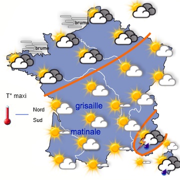 Carte météo de France du 23/04/2013 à 1812