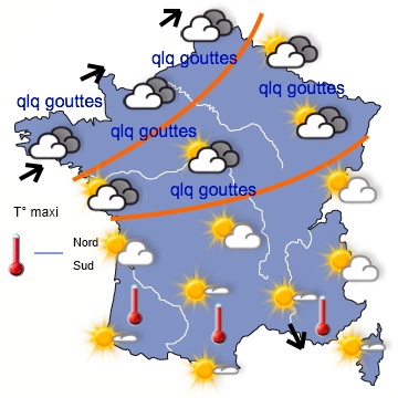 Carte météo de France du 12/06/2013 à 1812