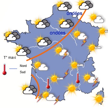Carte météo de France du 01/07/2013 à 1812