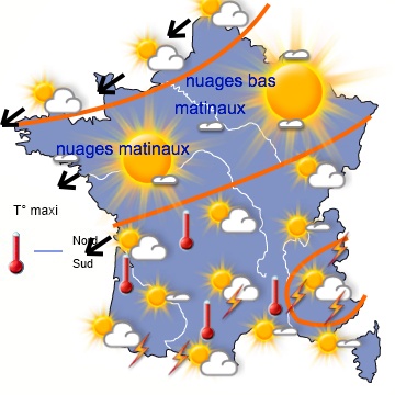 Carte météo de France du 11/07/2013 à 1812